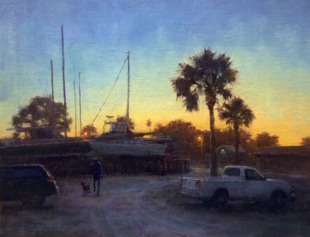 Carl Bretzke, ‘Late Dusk at the Boatyard’, 2022