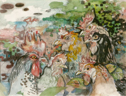 Ludwig Heinrich Jungnickel, ‘Chickens’, ca. 1945