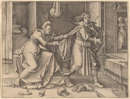 Lucas van Leyden, ‘Joseph Escaping Potiphar's Wife’, 1512