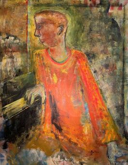 Caroline Gallois, ‘YOUNG BOY AT THE WINDOW TRAIN ’, 1997