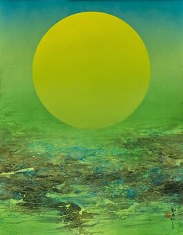 Liu Kuo-sung 刘国松, ‘Moonlight of Jiuzhaigou’, 2013