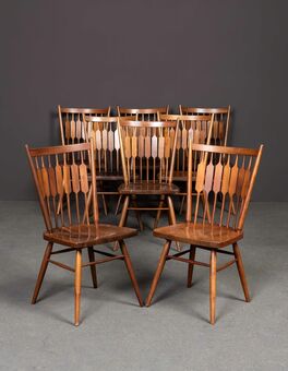 Kipp Stewart, ‘Centennial, Set of two armchairs and eight chairs’, vers 1950