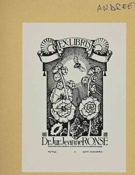 André Vlaanderen, ‘Ex Libris - Dr. Jur. Jeanne Ronse’, 1943