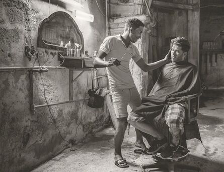 Dan Burkholder, ‘Barbershop at Night, Havana, Cuba’, 201-Printed 2018