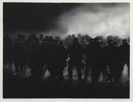 Robert Longo, ‘STUDY OF FERGUSON RIOT COPS’, 2015