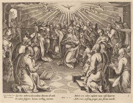 Philip Galle after Jan van der Straet, ‘Pentecost’