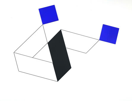 Mehdi Moutashar, ‘Trois Plis à 60° et deux carrés (Three Folds at 60°  and Two Squares)’, 2021