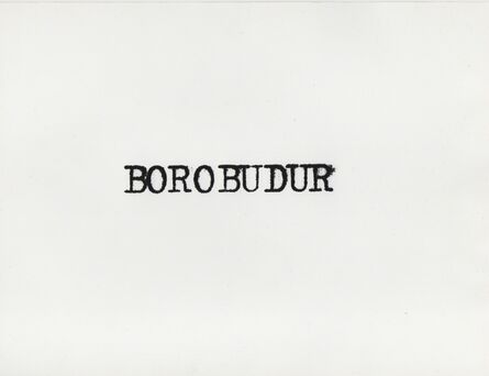 Carlos Ginzburg, ‘Ginzburg à Borobudur, Indonésie’, 1979