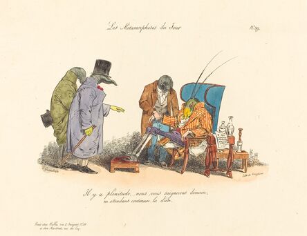 Jean-Ignace-Isidore Grandville, ‘The Ailing Cricket’, 1829