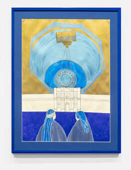 Seba Calfuqueo, ‘“The voice of the river” series Berta y Nicolasa contra la instalación de Ralco frente a la moneda (Palacio Presidencial)’, 2023