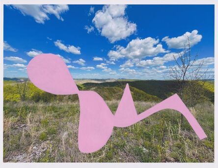 Julie Langsam, ‘Landscape Intervention: Boone County, WV: Pink Shape #127’, 2022