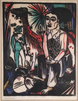 Heinrich Campendonk, ‘DER HIRT MIT DER GROSSEN ZIEGE (THE SHEPHERD WITH THE LARGE GOAT). ’, 1920