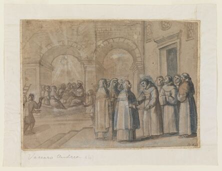 Belisario Corenzio, ‘Meeting of Saints Francis and Clara’, ca. 1630