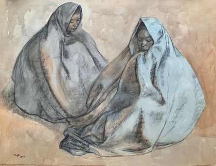 Francisco Zúñiga, ‘Dos Mujeres Sentadas’, 1967