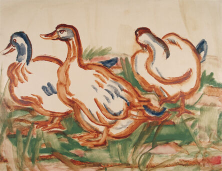 Christian Rohlfs, ‘Drei Enten (Three Ducks)’, 1915