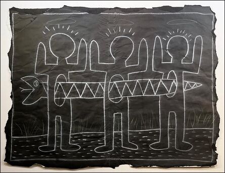 Keith Haring, ‘Snake Through 3 Men Large’, 1980's