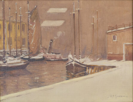Arthur Clifton Goodwin, ‘Boston Waterfront in Winter’, 20th century