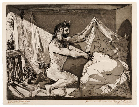 Pablo Picasso, ‘Faune dévoilant une dormeuse, from La Suite Vollard’, 1936