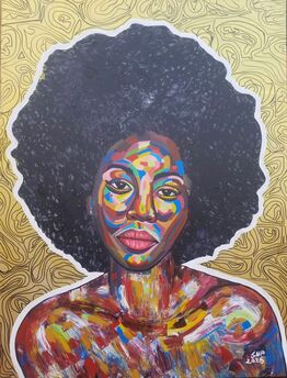 Ngwoke Okechukwu Justice, ‘Afro Black Queen (5)’, 2024