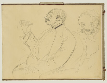 Edgar Degas, ‘Opera Fan and Ernest Reyer’, 1877