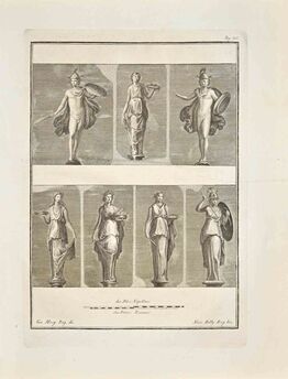 Nicolo Billy, ‘Ancient Roman Fresco from the series "Antiquities of Herculaneum"’, 18th Century