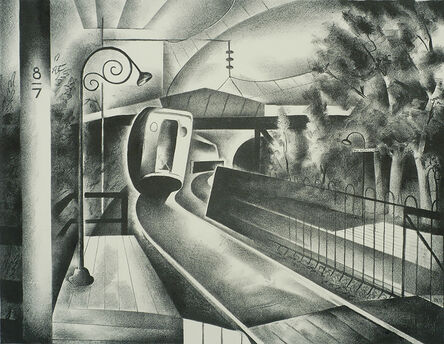 Benton Murdoch Spruance, ‘Approach to the Station’, 1932