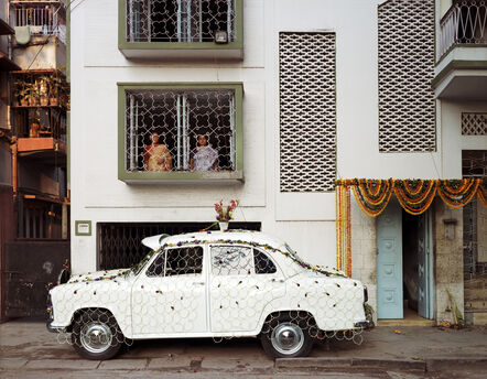 Laura McPhee, ‘Ambassador Car Decorated for a Wedding by a Net Strung with Fresh Flowers, South Kolkata’, 1998