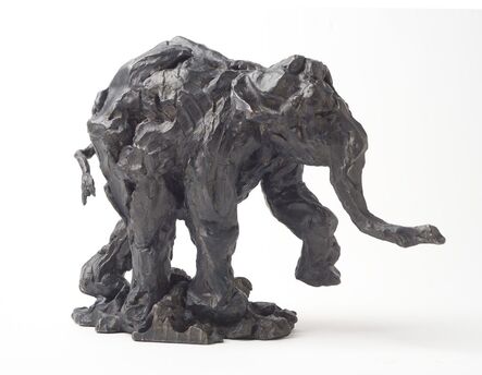 Richard Tosczak, ‘Untitled No 38 2/8 (Elephant Series) - animal, figurative, bronze statuette’, 2014