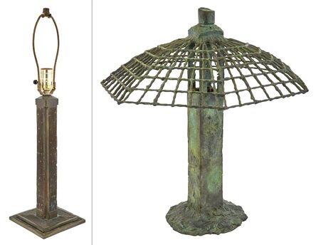 Louis Cane, ‘Two Louis Cane Patinated-Bronze Lamps’