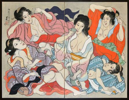 Yoshitoshi Mori, ‘Five Women in the Yoshiwara’, 1985