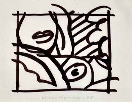 Tom Wesselmann, ‘Sketch for Bedroom Blonde with Lavendar Wallpaper’, 1985