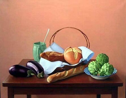 Ron Schwerin, ‘Eggplants, Bread, and Artichokes’