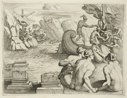 Theodoor van Thulden, ‘[Scene from the Galerie d'Ulysse in Fontainebleau]’, 1640