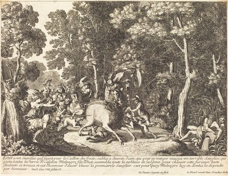 Jean Lepautre, ‘Atlanta and Meleager Hunting the Boar of Calydon’