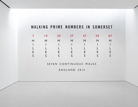 Richard Long, ‘Walking Prime Numbers in Somerset’, 2015