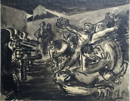 Jacek von Henneberg, ‘Firing Squard, After Goya's Third of May (1808)’, 1957