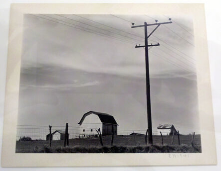 Edward Weston, ‘Untitled ~ Barn & Telephone Poles’, 1941