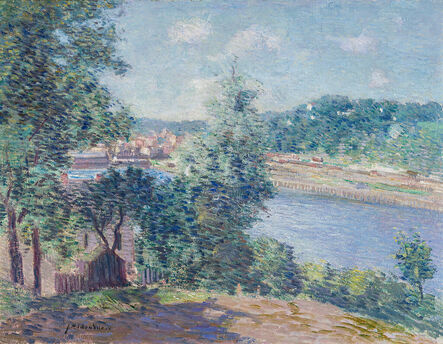 Julian Alden Weir, ‘River Scene near Norwich ’, ca. 1910