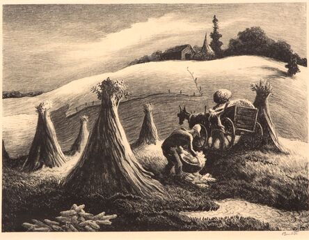 Thomas Hart Benton, ‘Loading Corn’, 1945