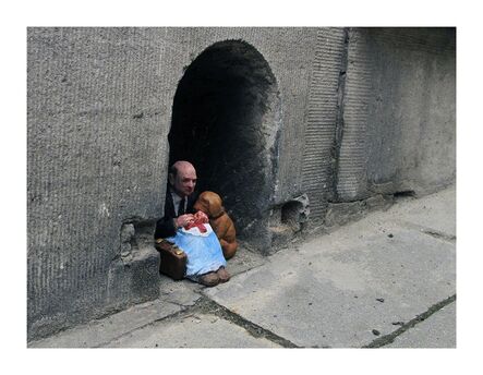 Isaac Cordal, ‘Homeless.. Brussels Belgium’, 2012