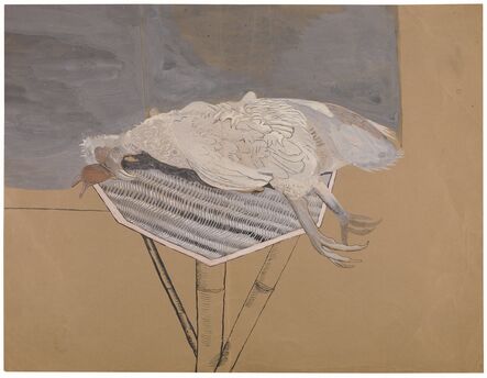 Lucian Freud, ‘Dead Bird on a Bamboo Table’, c.1944