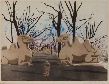 Patrick Procktor, ‘Camels, Tomb of the First Emperor of the Ming Dynasty Zhu Yuan Shang Nanking [Redfern 86]’, 1980