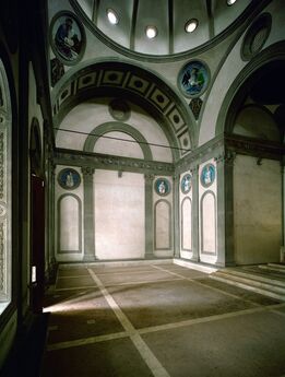 Filippo Brunelleschi, ‘Basilica of San Croce (interior view of the Pazzi Chapel)’, 1294-1385