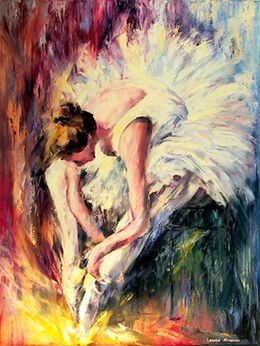 Leonid Afremov, ‘Seated Dancer’, 2001