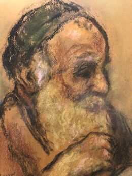 Bernard Gussow, ‘Judaica Pastel Portrait Rabbi Painting WPA Era Artist, Social Realist’, 1940-1949