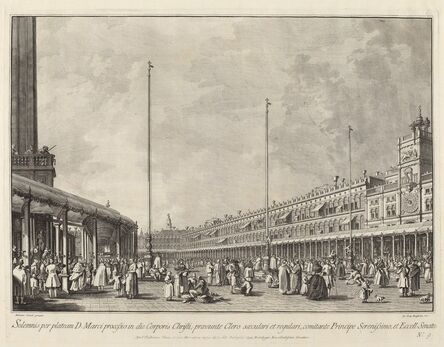 Giovanni Battista Brustolon after Canaletto, ‘Procession on Corpus Christi Day in the Piazza San Marco’, 1763/1766