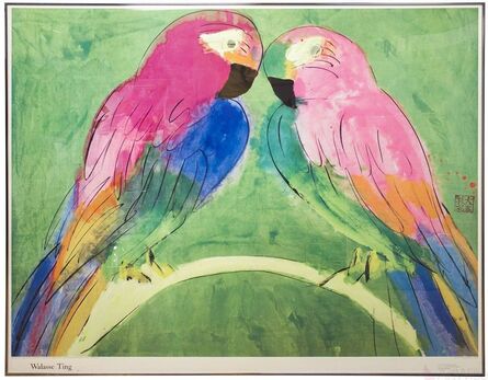 Walasse Ting 丁雄泉, ‘Two Parrots’, 1990