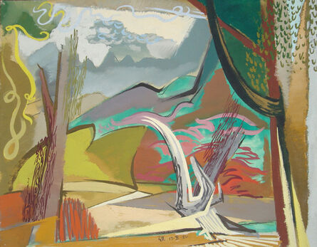 Ben Norris, ‘Landscape Study III (for oil painting)’, 1950