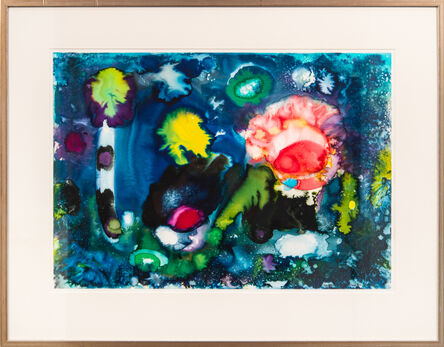 Paul Fournier, ‘Deep Wonder - bright, vivid, lively, colourful, abstract, watercolor with pastel’, 2001