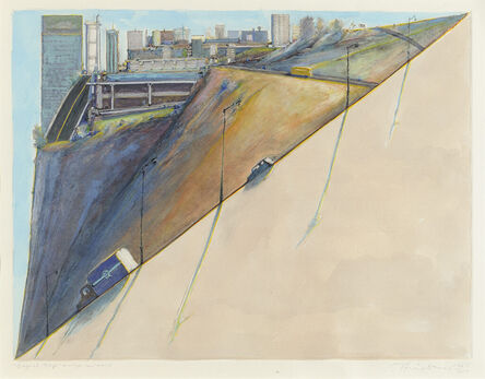Wayne Thiebaud, ‘Diagonal Ridge’, 1978/1989